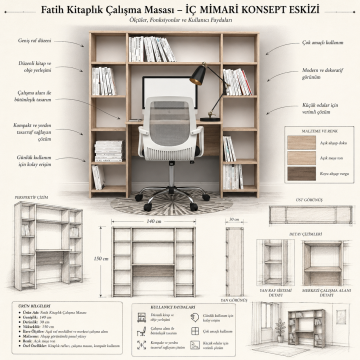 Fatih Kitaplık Çalışma Masası