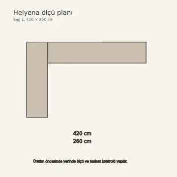 Helyena Kaşmir Krem Membran Çekilir Atık Ayrıştırmalı Sağ L Mutfak Dolabı