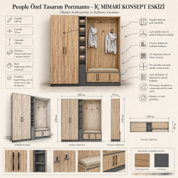 People Özel Tasarım Portmanto