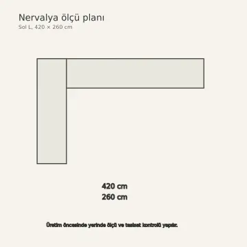 Nervalya İnci Beyaz High Gloss Aşağı Açılır Tariflik Panolu Sol L Mutfak Dolabı