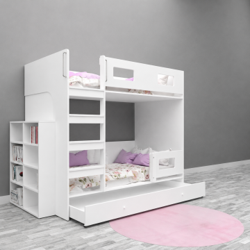 Gardenya Kitaplıklı Ranza