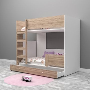 Gardenya Kitaplıklı Ranza