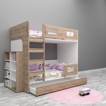 Gardenya Kitaplıklı Ranza