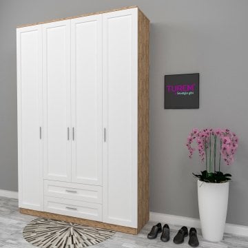 4 Kapılı Çıtalı Kapak Gardırop