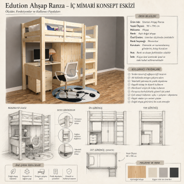 Edution Ahşap Ranza