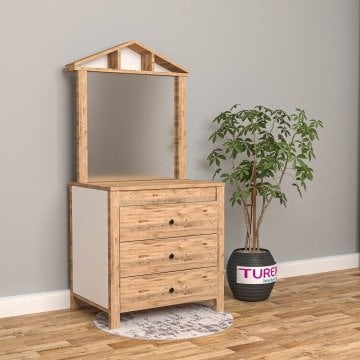 Rodi Çatılı Aynalı Şifonyer