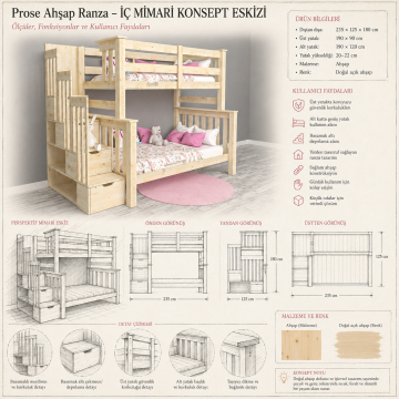 Prose Ahşap Ranza