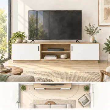 Lina 180 Sonoma Beyaz TV Ünitesi