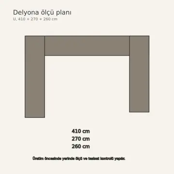 Delyona RAL 7006 Lake Çekilir Çift Delikli Soğutma Tepsili U Mutfak Dolabı
