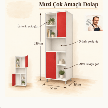Muzi Çok Amaçlı Dolap