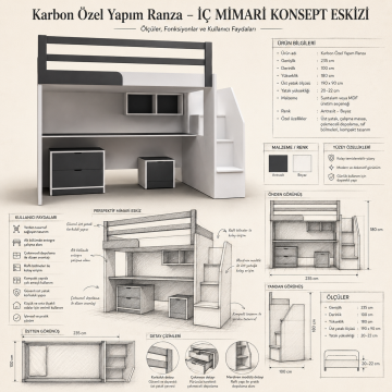 Karbon Özel Yapım Ranza
