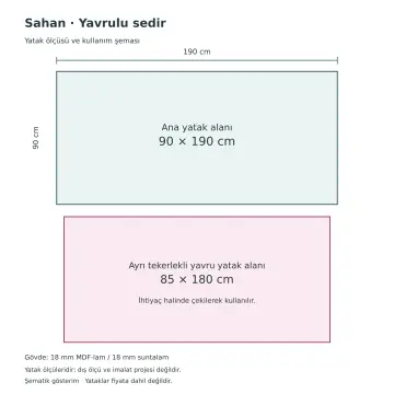 Sahan 90x190 Yavrulu Sedir