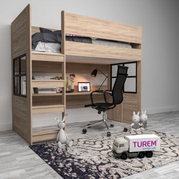 Almera Önden Merdivenli Ranza