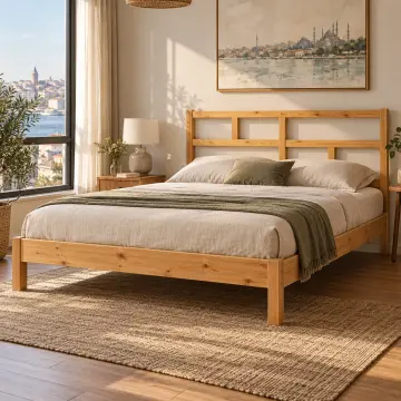 Selyoria Doğal Ahşap Karyola