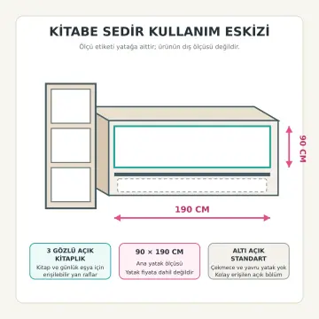 Kitabe 90x190 Sedir