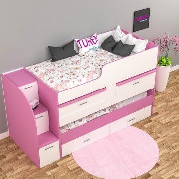 Mini Çalışma Masalı Ranza Mdf