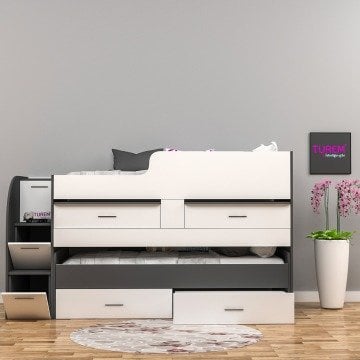 Mini Çalışma Masalı Ranza Mdf