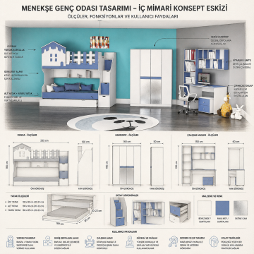 Menekşe Genç Odası Tasarımı