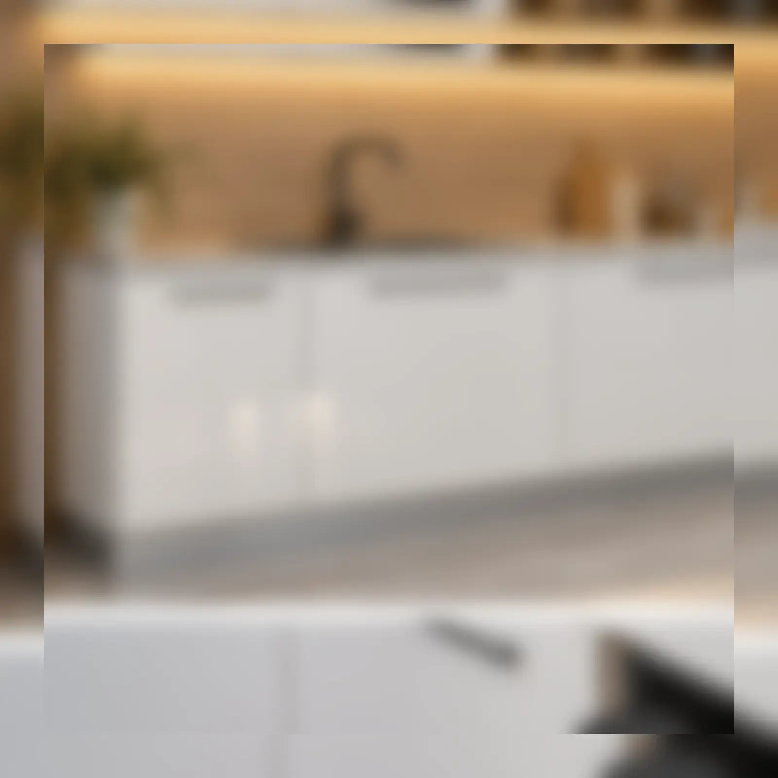 Pervalya İnci Beyaz High Gloss Çekilir Dört Termos Sabitlemeli Düz Mutfak Dolabı