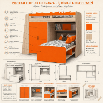 Portakal Elite Dolaplı Ranza