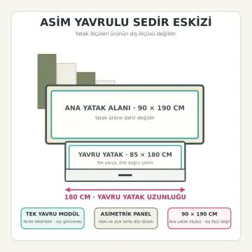Asim 90x190 Yavrulu Sedir