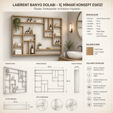 Labirent Banyo Dolabı