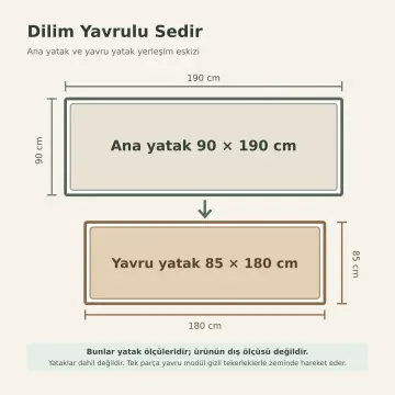 Dilim 90x190 Yavrulu Sedir