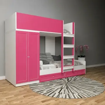 Meşe Dolaplı Ranza Çıtalı Kapak