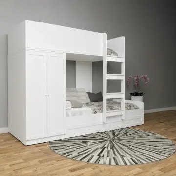 Meşe Dolaplı Ranza Çıtalı Kapak
