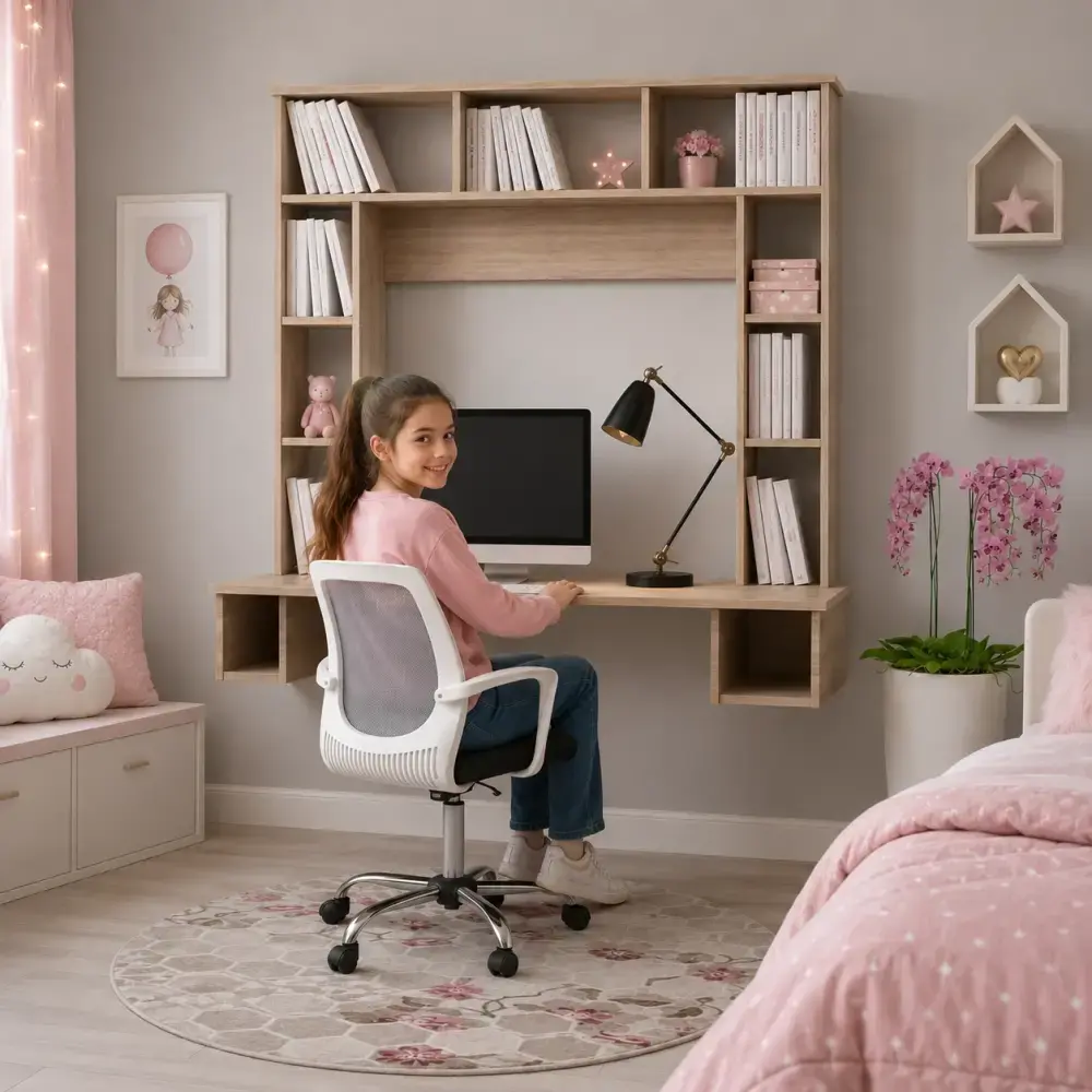 Manolya Duvar Monte Çalışma Masası