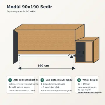 Modül 90x190 Sedir