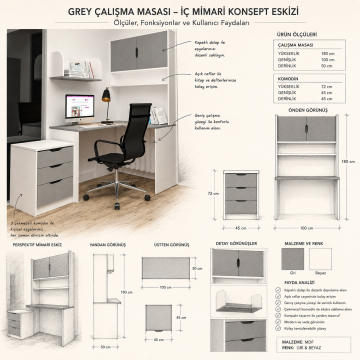 Grey Çalışma Masası