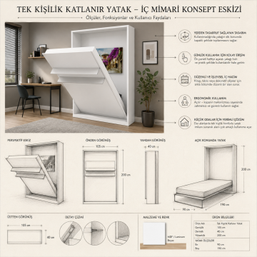 Tek Kişilik Katlanır Yatak