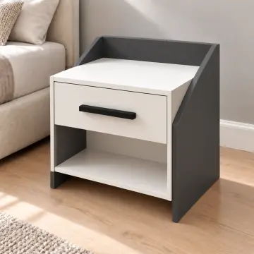 Yamaç 45 Tek Çekmeceli Raflı Komodin