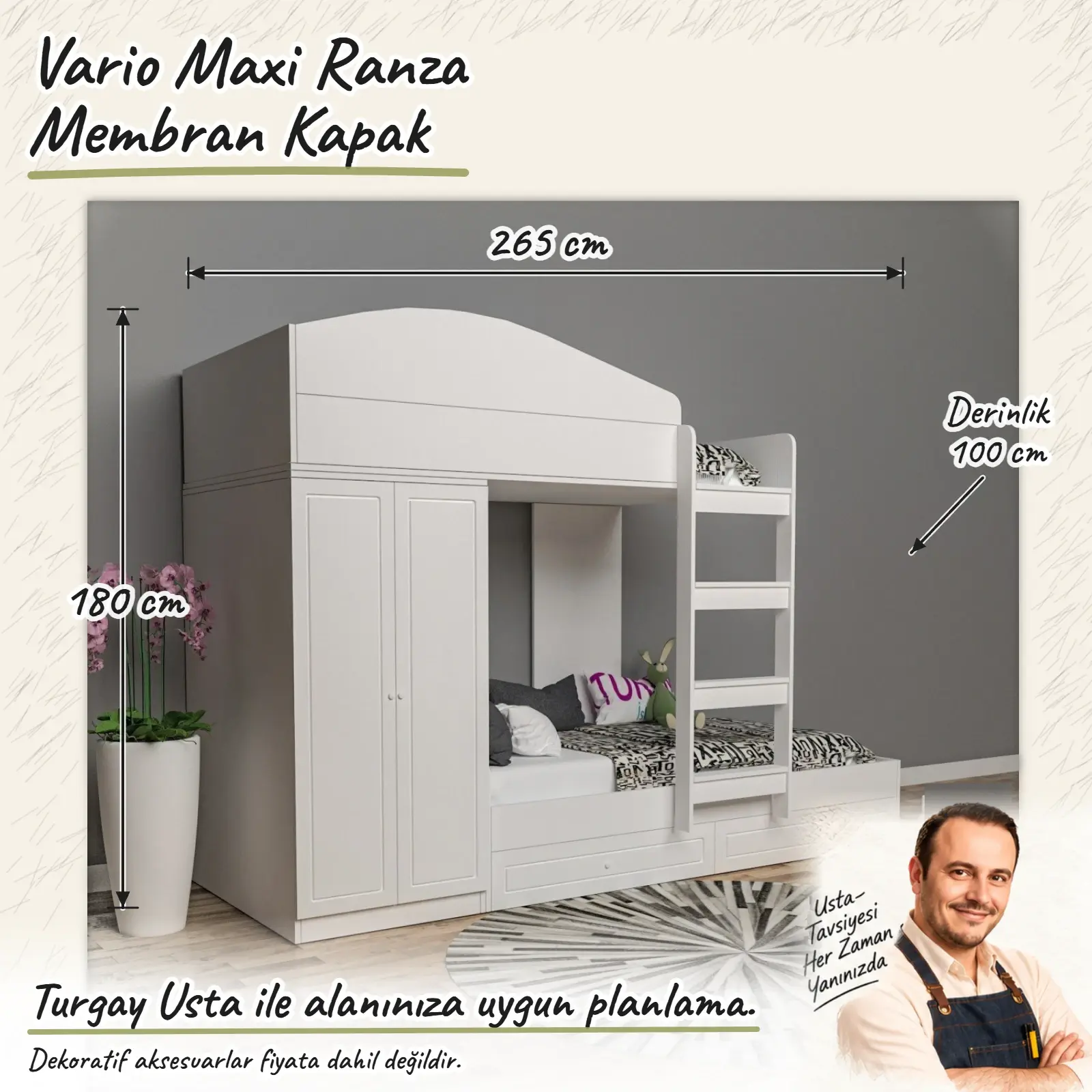 Vario Maxi Ranza Membran Kapak Turgay Usta ölçülü eskiz