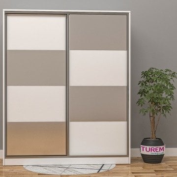 Roma Sürgülü Aynalı Gardırop