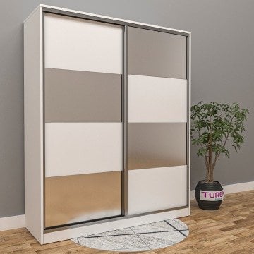 Roma Sürgülü Aynalı Gardırop