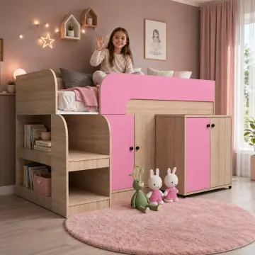 Pink Çalışma Masalı Ranza