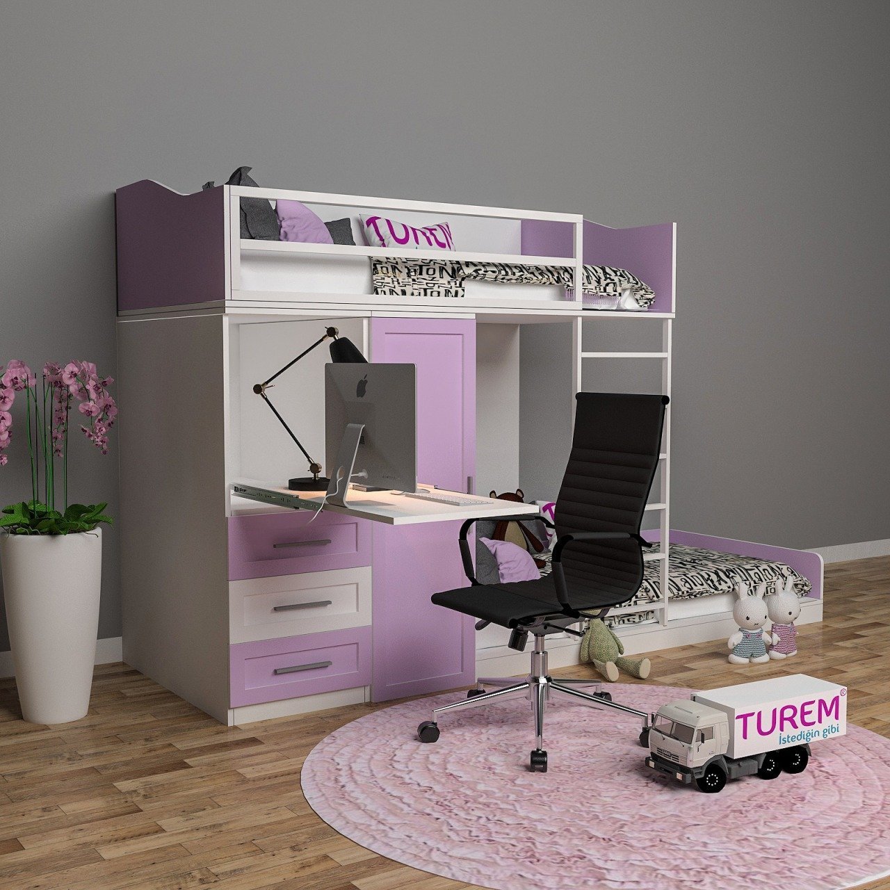 Ales Dolaplı Ranza Çıtalı Kapak