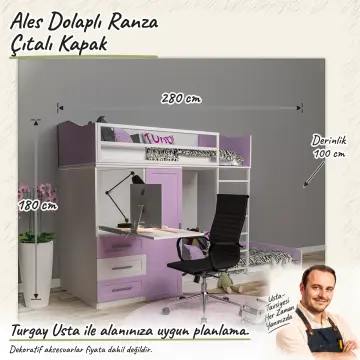 Ales Dolaplı Ranza Çıtalı Kapak