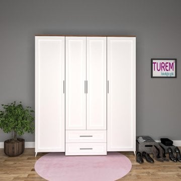 4 Kapılı Trend Gardrop Çıtalı Kapak